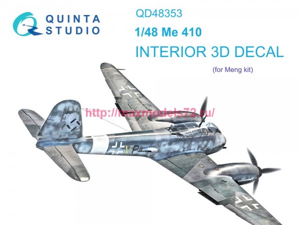 QD48353   3D Декаль интерьера кабины Me 410 (Meng) (thumb77622)