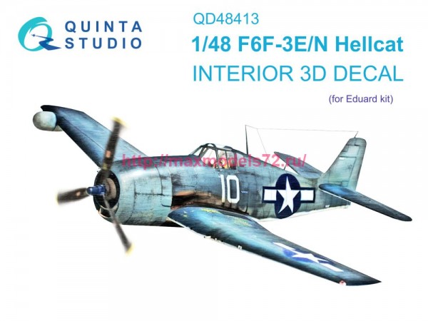 QD48413   3D Декаль интерьера кабины F6F-3E/N Hellcat (Eduard) (thumb77767)