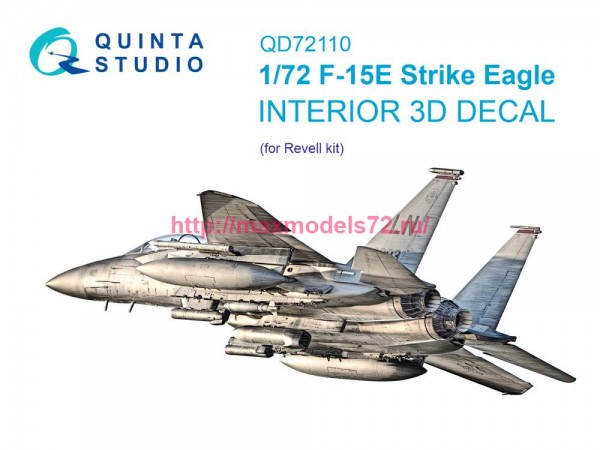 QD72110   3D Декаль интерьера кабины F-15E (Revell) (thumb77342)