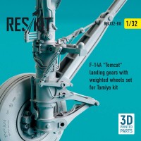 RSU32-0088   F-14A «Tomcat» landing gears with weighted wheels set for Tamiya kit (3D Printed) (1/32) (attach3 76922)