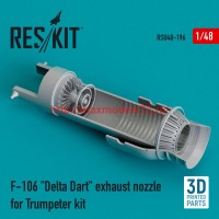 RSU48-0196   F-106 «Delta Dart» exhaust nozzle for Trumpeter kit (3D Printed) (1/48) (attach1 75939)