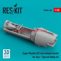 RSU48-0348   Super Mystere B2 early exhaust nozzle for Azur / Special Hobby kit (3D Printed) (1/48) (attach1 75991)