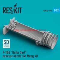 RSU72-0203   F-106 «Delta Dart» exhaust nozzle for Meng kit (3D Printed) (1/72) (attach1 76024)