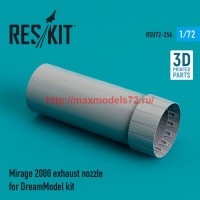 RSU72-0256   Mirage 2000 exhaust nozzle for DreamModel kit (3D Printed) (1/72) (attach1 76067)