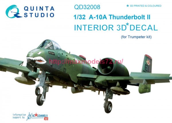 QD32008   3D Декаль интерьера кабины A-10A (Trumpeter) (thumb78137)