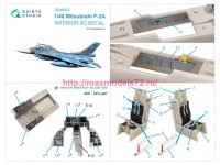 QD48012   3D Декаль интерьера кабины Mitsubishi F-2A (Hasegawa) (attach3 77562)