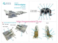 QD48307   3D Декаль интерьера кабины Eurofighter двухместный (Revell) (attach3 77577)