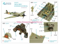 QD48376   3D Декаль интерьера кабины Ta 152H (Zoukei Mura) (attach3 77657)