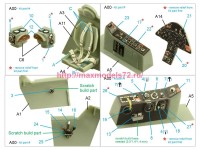 QD48399   3D Декаль интерьера кабины F8F-2 Bearcat (Academy) (attach3 77742)