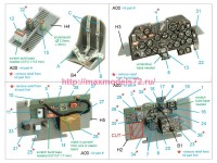 QD48412   3D Декаль интерьера кабины P-47D Thunderbolt Bubbletop (Tamiya) (attach3 77762)