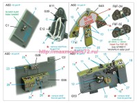 QD48413   3D Декаль интерьера кабины F6F-3E/N Hellcat (Eduard) (attach3 77767)