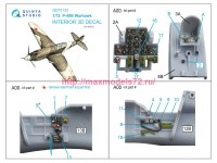 QD72133   3D Декаль интерьера кабины P-40B (Airfix) (attach3 77406)