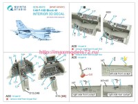 QDS-48419   3D Декаль интерьера кабины F-16D block 40 (Kinetic 2022г. разработки) (Малая версия) (attach3 77787)