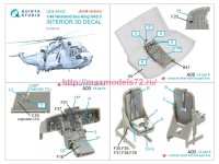 QDS-48430   3D Декаль интерьера кабины Westland Sea King HAS.5 (Airfix) (Малая версия) (attach3 77817)