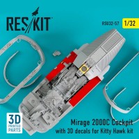 RSU32-0057   Mirage 2000C Cockpit with 3D decals for Kitty Hawk kit (1/32) (attach2 76858)