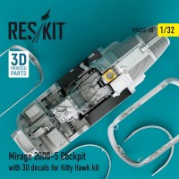 RSU32-0058   Mirage-2000-5 cockpit with 3D decals for Kitty Hawk kit (1/32) (attach2 76862)