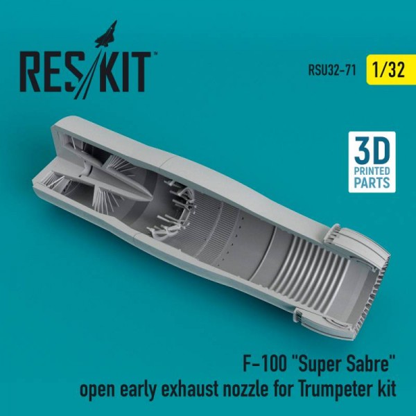 RSU32-0071   F-100 "Super Sabre" open early exhaust nozzle for Trumpeter kit (1/32) (thumb76876)