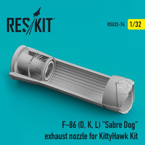 RSU32-0074   F-86 (D, K, L) "Sabre Dog" exhaust nozzle for KittyHawk kit (1/32) (thumb76884)