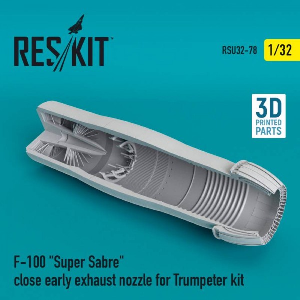 RSU32-0078   F-100 "Super Sabre" close early exhaust nozzle for Trumpeter kit (1/32) (thumb76887)