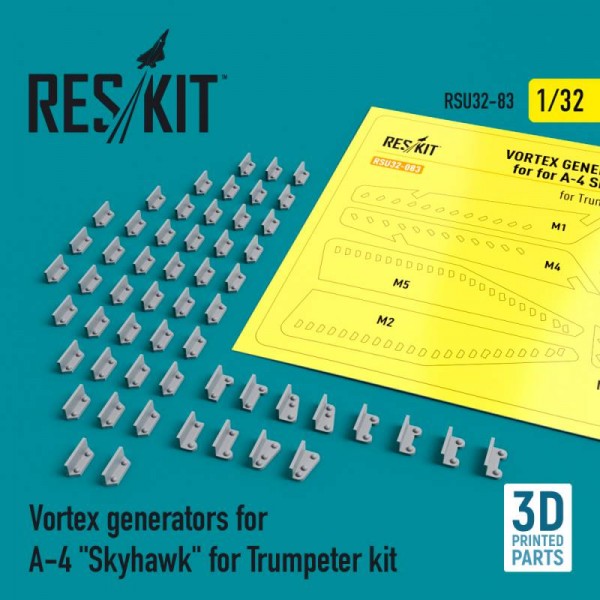 RSU32-0083   Vortex generators for A-4 "Skyhawk" for Trumpeter kit (3D Printed) (1/32) (thumb76909)