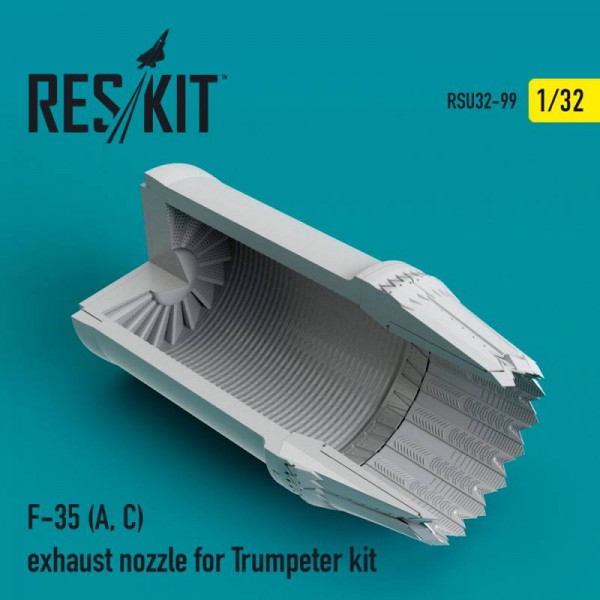 RSU32-0099   F-35 (A, C) exhaust nozzle for Trumpeter kit (1/32) (thumb76936)