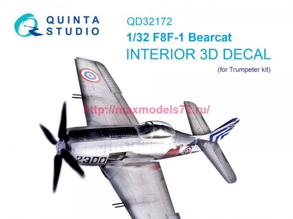 QD32172   3D Декаль интерьера кабины F8F-1 Bearcat (Trumpeter) (thumb78937)