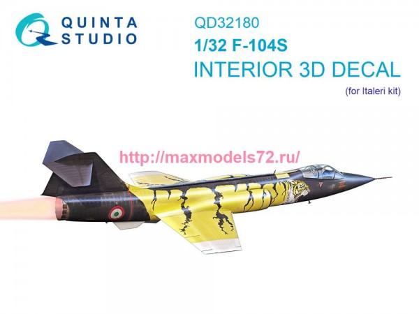 QD32180   3D Декаль интерьера кабины F-104S (Italeri) (thumb80289)