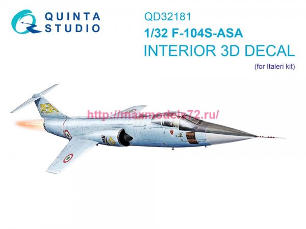 QD32181   3D Декаль интерьера кабины F-104S-ASA (Italeri) (thumb80299)