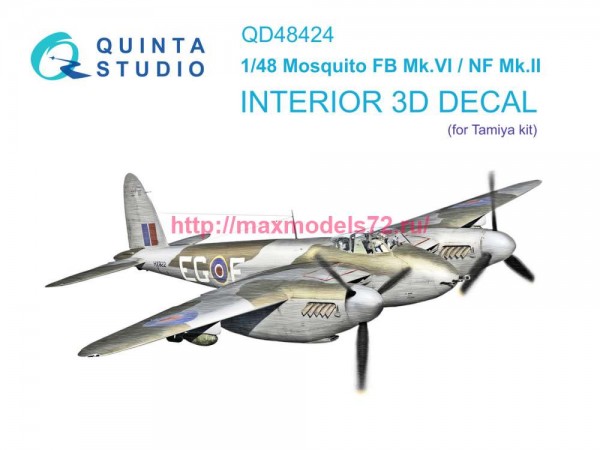 QD48424   3D Декаль интерьера кабины Mosquito FB Mk.VI/NF Mk.II (Tamiya) (thumb80166)