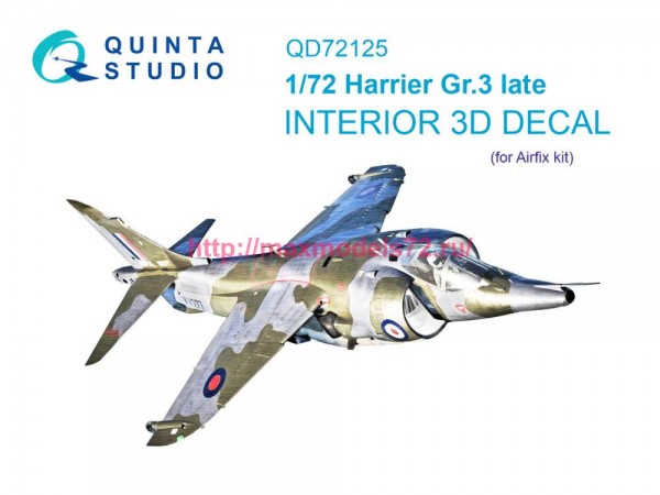QD72125   3D Декаль интерьера кабины Harrier Gr.3 поздний (Airfix) (thumb78869)