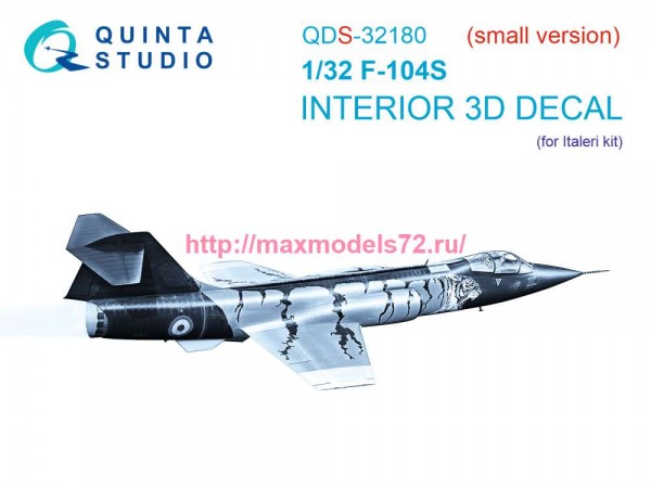 QDS-32180   3D Декаль интерьера кабины F-104S (Italeri) (Малая версия) (thumb80294)