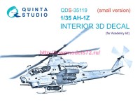 QDS-35119   3D Декаль интерьера кабины AH-1Z (Academy) (Малая версия) (thumb78949)