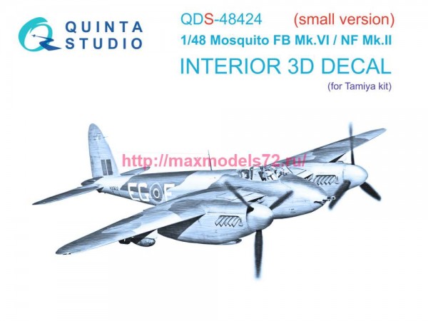 QDS-48424   3D Декаль интерьера кабины Mosquito FB Mk.VI/NF Mk.II (Tamiya) (малая версия) (thumb80171)