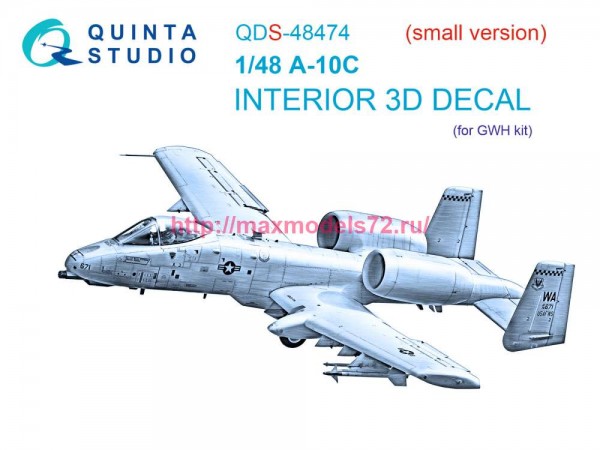 QDS-48474   3D Декаль интерьера кабины A-10C (GWH) (Малая версия) (thumb80274)