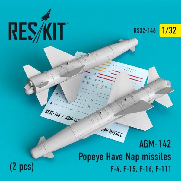 RS32-0146   AGM-142 Popeye Have Nap missiles (2 pcs) (F-4, F-15, F-16, F-111)  (1/32) (thumb76709)