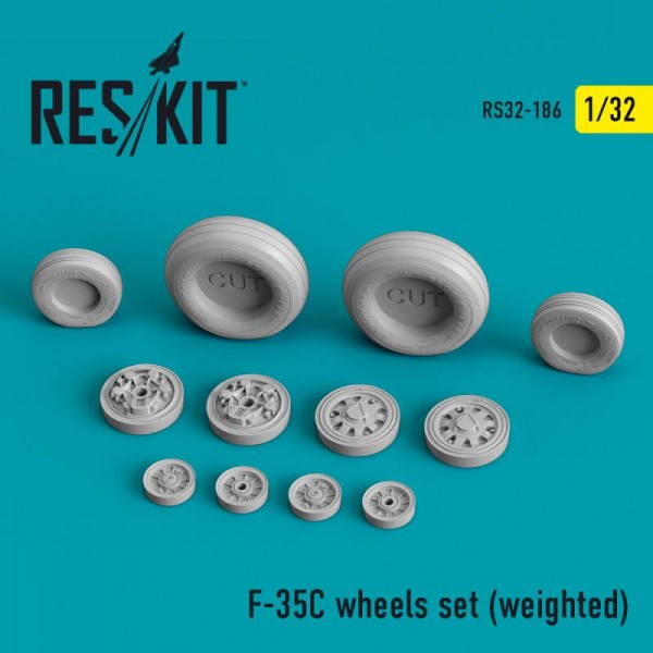 RS32-0186   F-35C "Lightning II" wheels set (weighted) (1/32) (thumb76713)