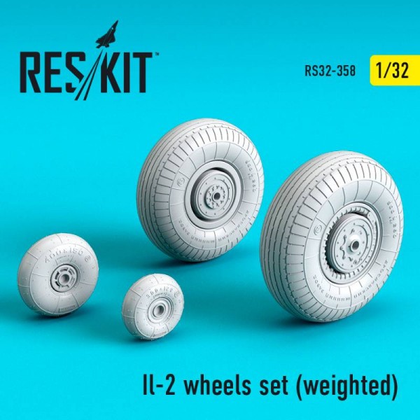 RS32-0358   Il-2 wheels set (weighted)  (1/32) (thumb76747)