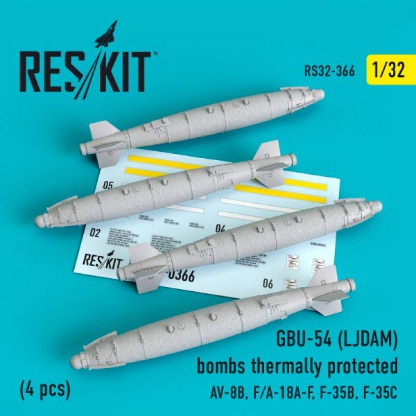 RS32-0366   GBU-54 (LJDAM) bombs thermally protected (4 pcs) (AV-8B, F/A-18A-F, F-35B, F-35C) (1/32) (thumb76759)