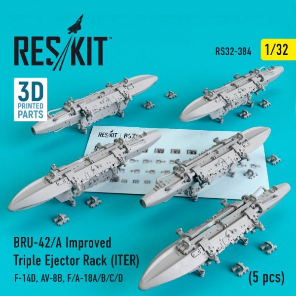 RS32-0384   BRU-42/A Improved Triple Ejector Rack (ITER) (5 pcs) (F-14D, AV-8B, F/A-18A/B/C/D) (1/32) (thumb76763)
