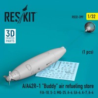 RS32-0399   A/A42R-1 «Buddy» air refueling store (1 pcs) (F/A-18, S-3, MQ-25, A-6, EA-6, A-7, A-4) (3D Printed) (1/32) (attach1 76781)