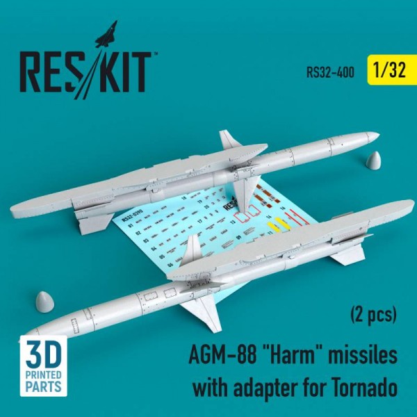 RS32-0400   AGM-88 "Harm" missiles with adapter for Tornado (2 pcs) (1/32) (thumb76784)