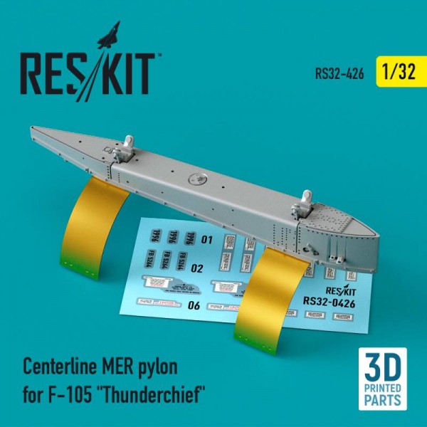 RS32-0426   Centerline MER pylon for F-105 "Thunderchief" (3D Printed) (1/32) (thumb76820)