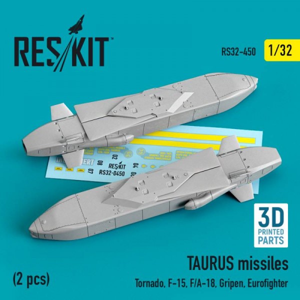 RS32-0450   TAURUS missiles (2 pcs) (Tornado, F-15, F/A-18, Gripen, Eurofighter) (3D Printed) (1/32) (thumb76854)
