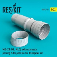 RSU32-0011   MiG-23 (ML, MLD) exhaust nozzle parking & fly position for Trumpeter kit  (1/32) (attach1 76974)