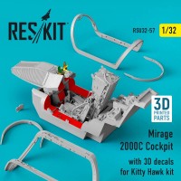 RSU32-0057   Mirage 2000C Cockpit with 3D decals for Kitty Hawk kit (1/32) (attach1 76858)