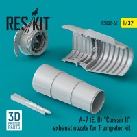 RSU32-0062   A-7 (E, D) «Corsair II» exhaust nozzle for Trumpeter kit (1/32) (attach1 76868)