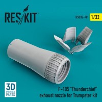 RSU32-0070   F-105 «Thunderchief» exhaust nozzle for Trumpeter kit (1/32) (attach1 76873)