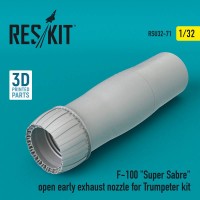 RSU32-0071   F-100 «Super Sabre» open early exhaust nozzle for Trumpeter kit (1/32) (attach1 76876)