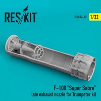 RSU32-0072   F-100 «Super Sabre» late exhaust nozzle for Trumpeter kit (1/32) (attach1 76879)