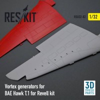 RSU32-0082   Vortex generators for BAE Hawk T.1 for Revell kit (3D Printed) (1/32) (attach1 76906)